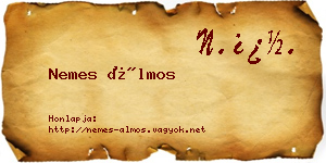 Nemes Álmos névjegykártya