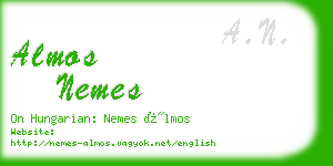 almos nemes business card